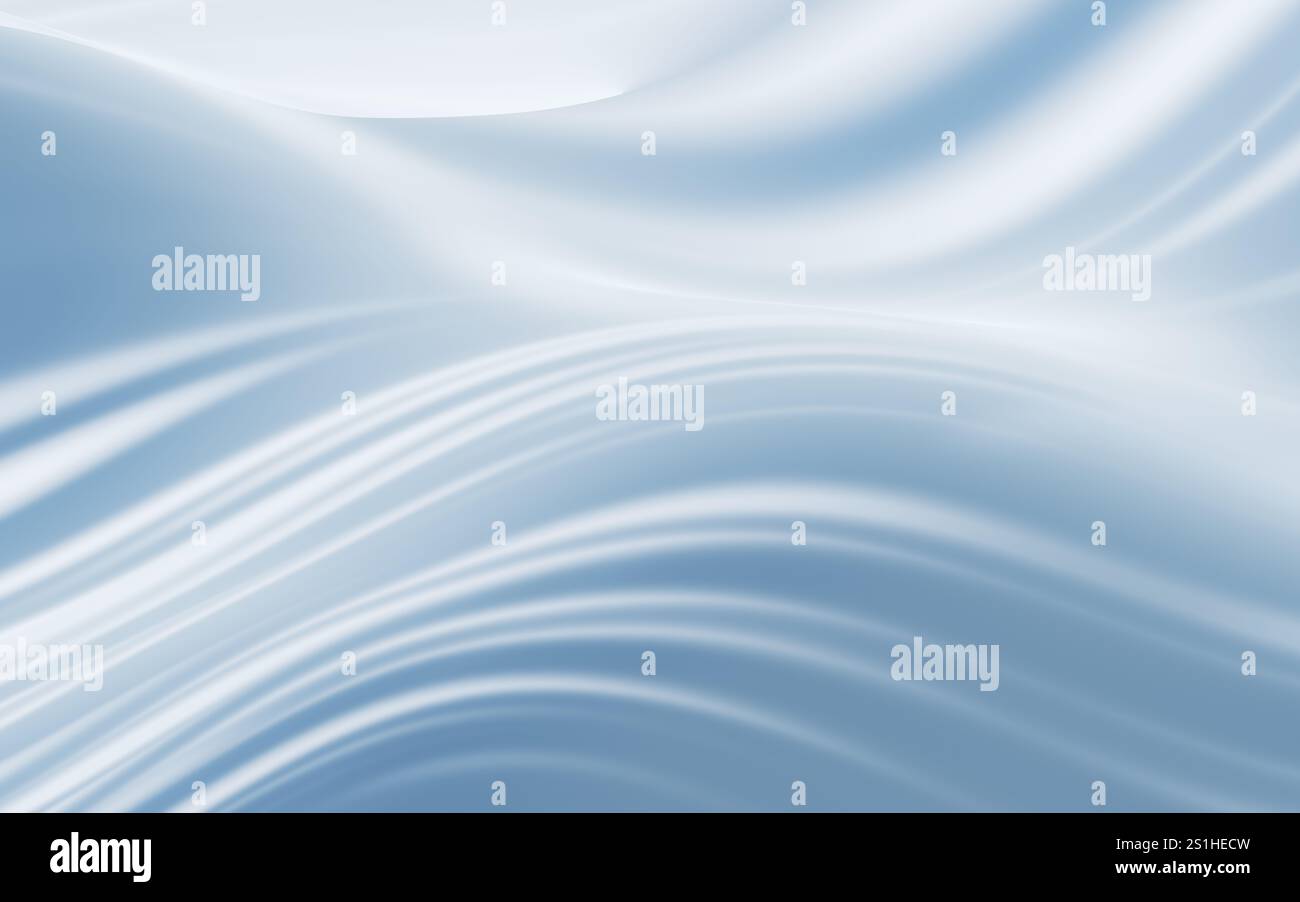 Blue abstract curves with shadow and light background, 3d rendering. 3d ...