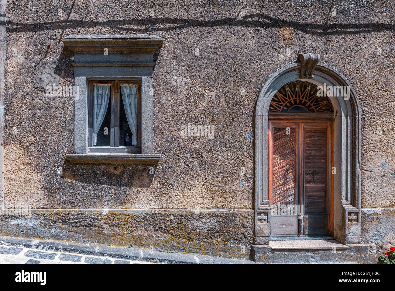 Doors and windows of ancient colorful sicilian houses Stock Photo - Alamy