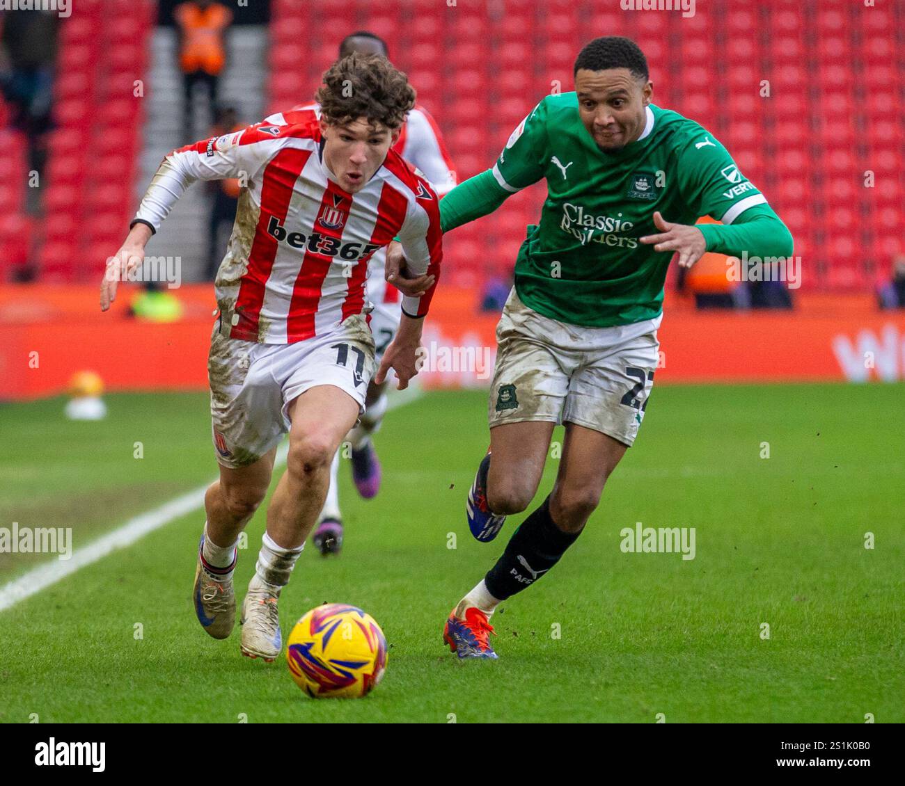 4th January 2025; Bet365 Stadium, Stoke, Staffordshire, England; EFL ...