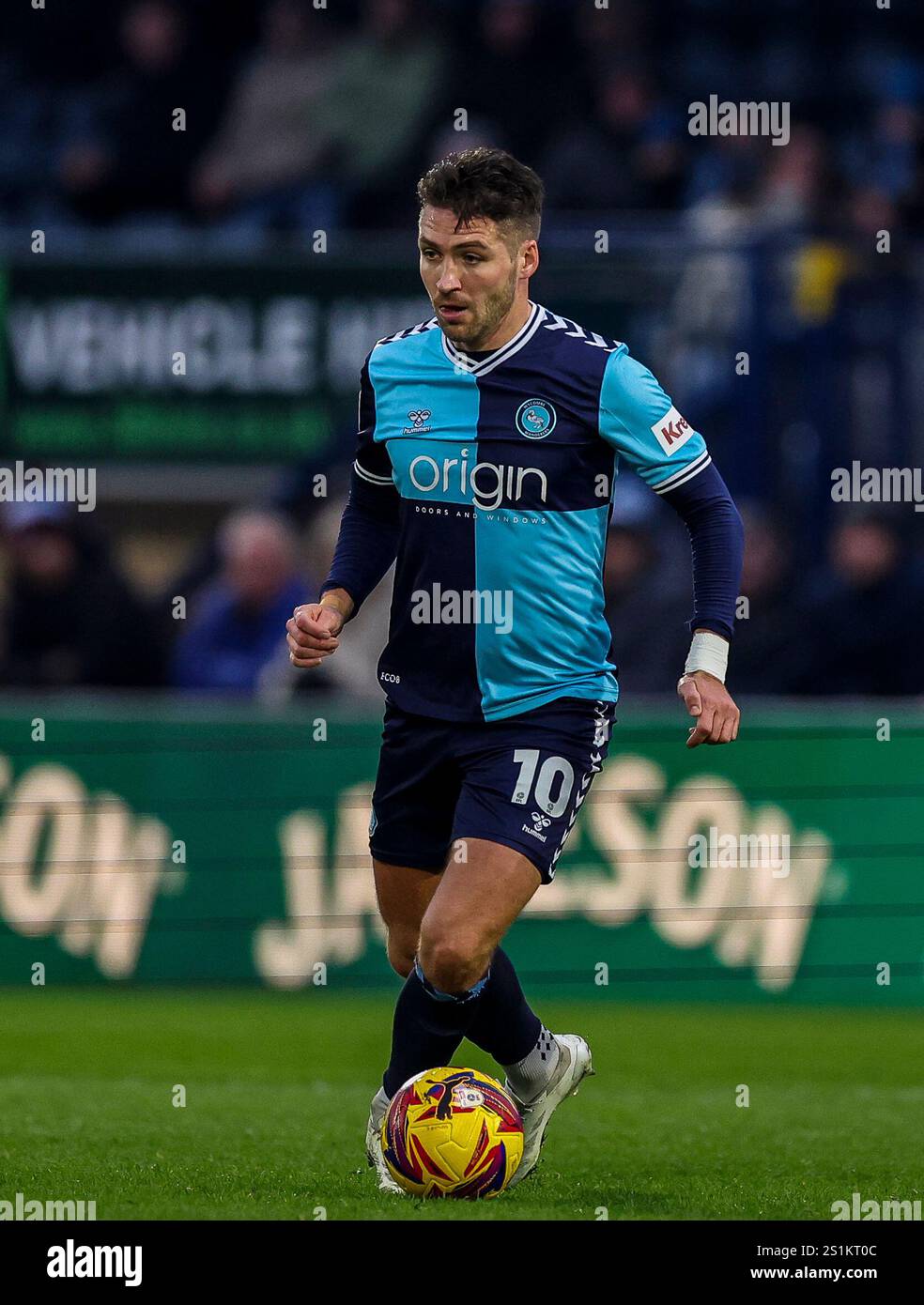 Wanderers Luke Leahy in action during the Sky Bet League One