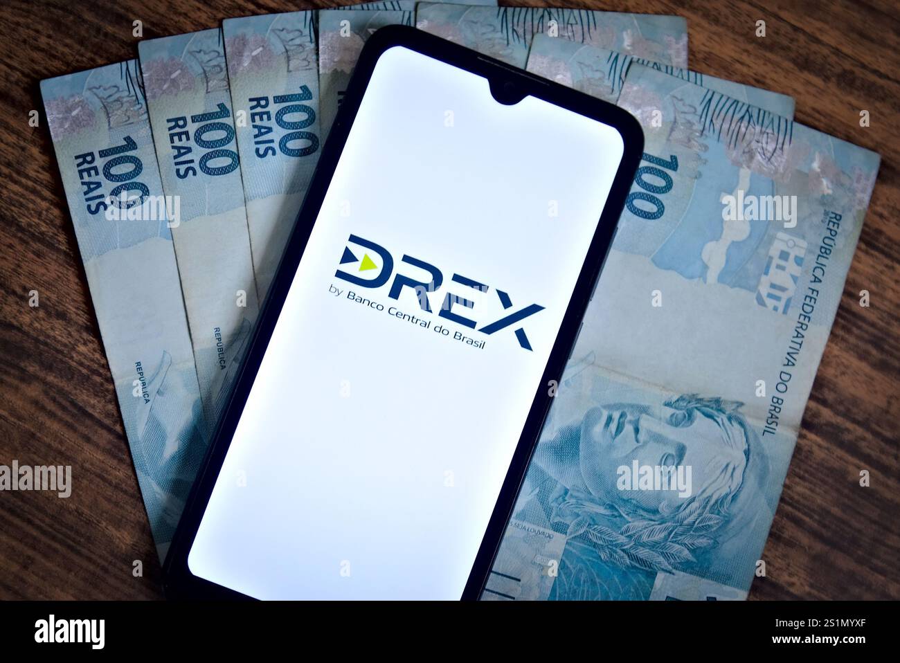 Real X or DREX, Brazilian digital currency, Brazilian digital bitcoin  currency from the Central Bank of Brazil, used as the digital version of  the Bra Stock Photo - Alamy