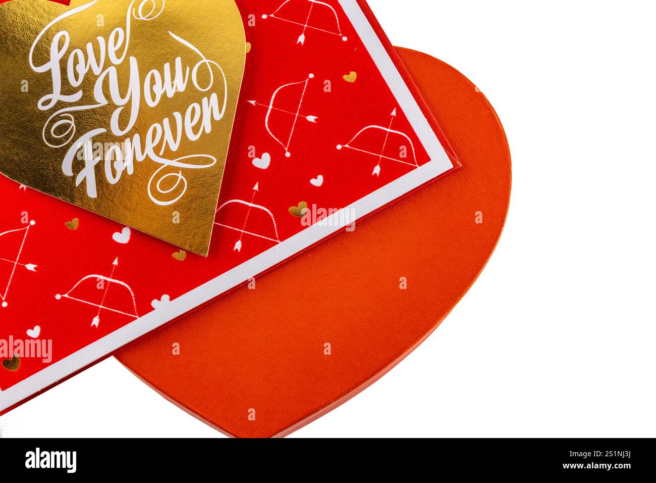 Decorations for Saint's Day, a greeting card for a loved one, a declaration of love Stock Photo