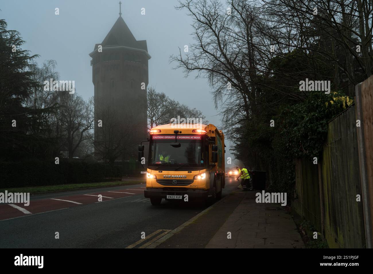 Waste collection truck for the Greenwich Borough Council at Shooter's Hill, London Stock Photo