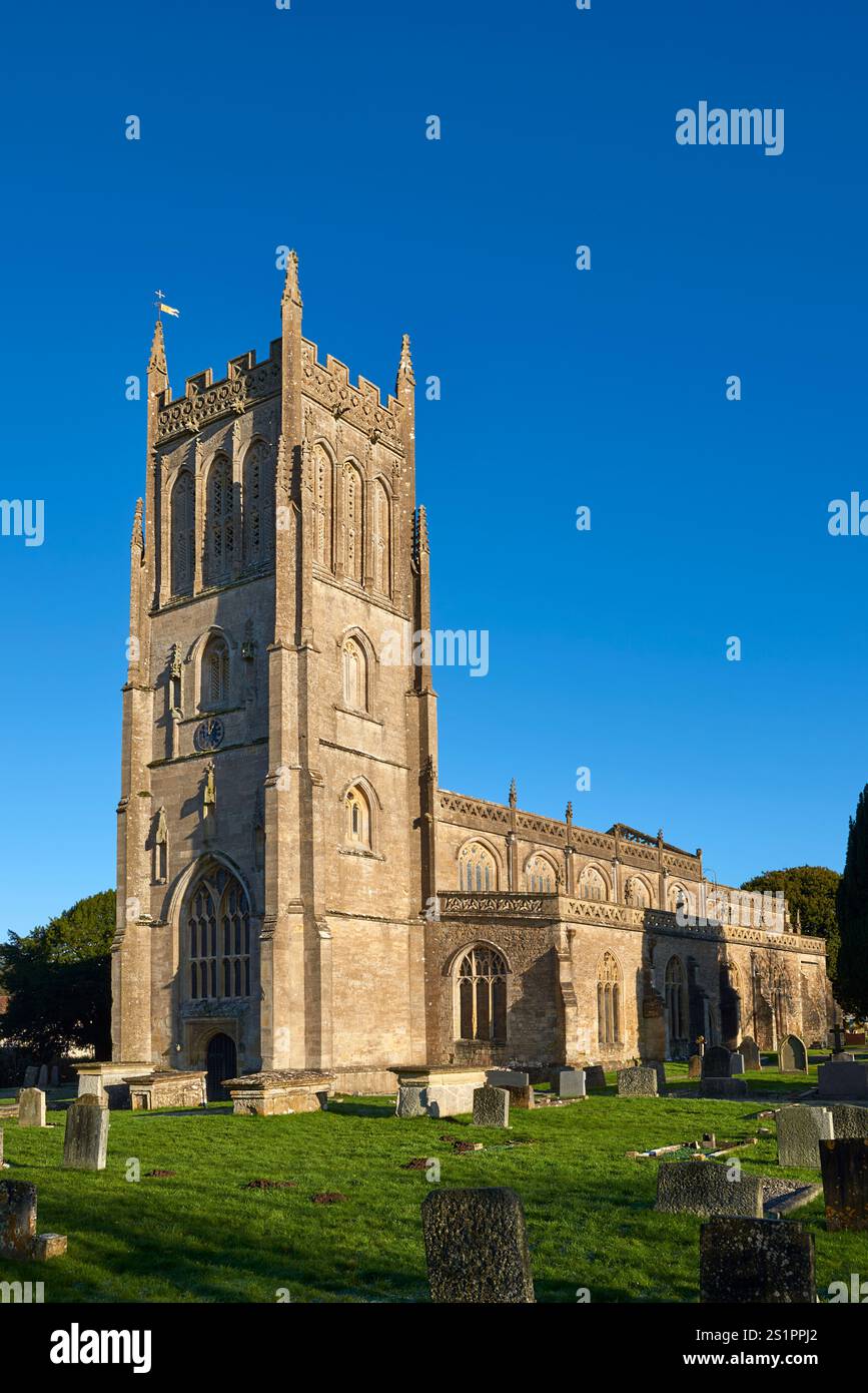 The ancient church of St Mary the Virgin, Bruton, Somerset, UK Stock Photo