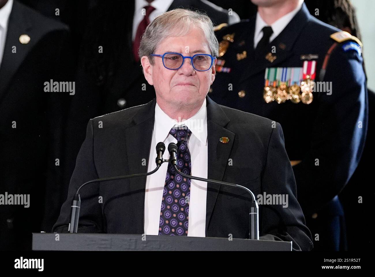 James "Chip" Carter speaks during a service for former President Jimmy