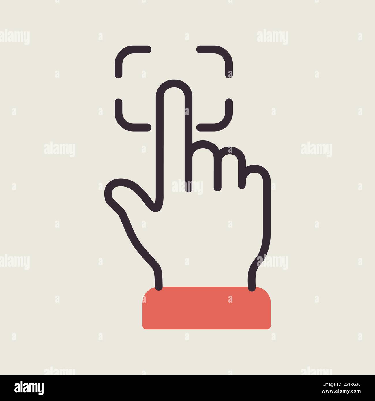 Fingerprint scanning vector icon. Biometrics concept. Security sign ...