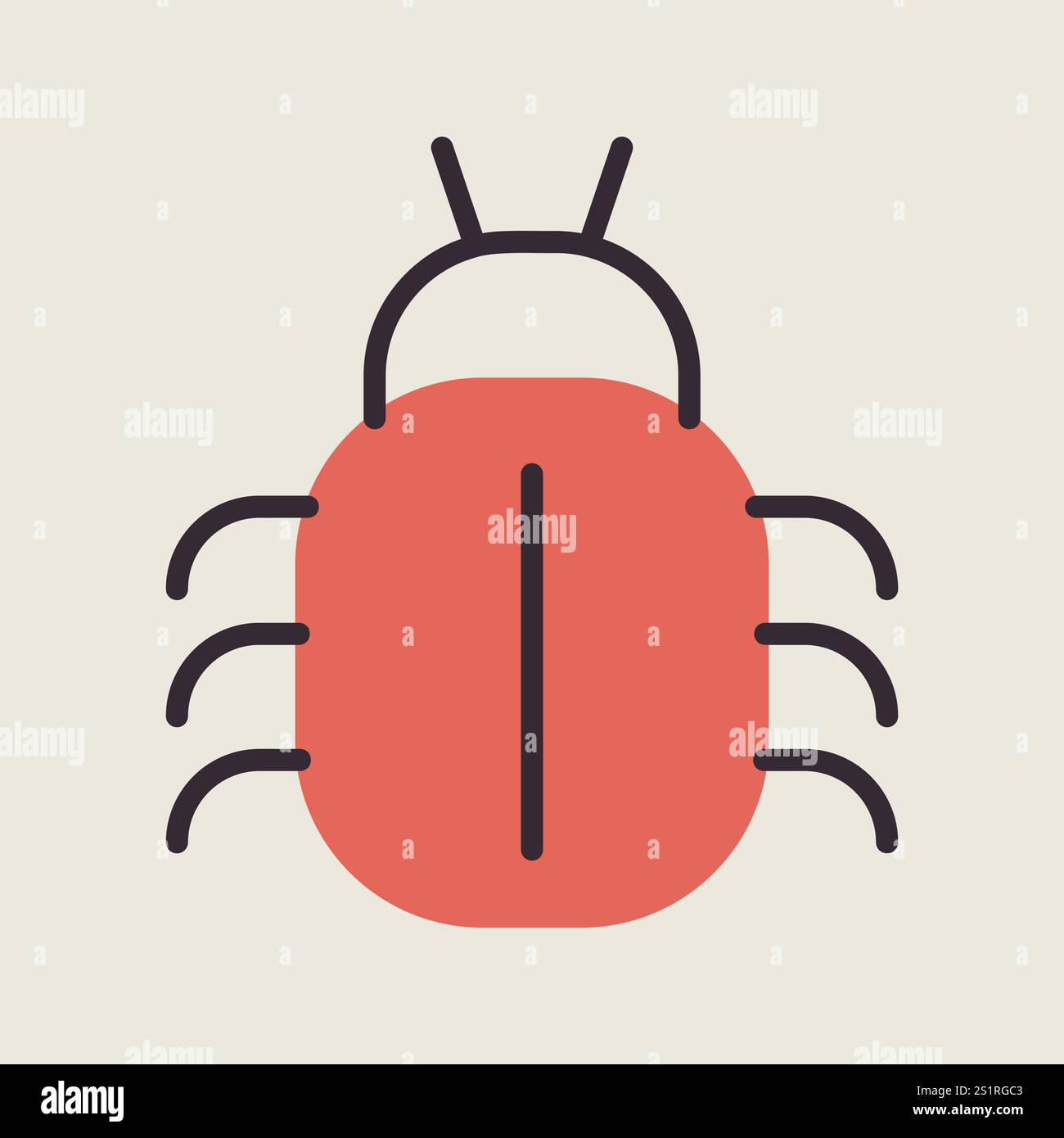 Software or program bug vector icon. Security sign. Graph symbol for ...