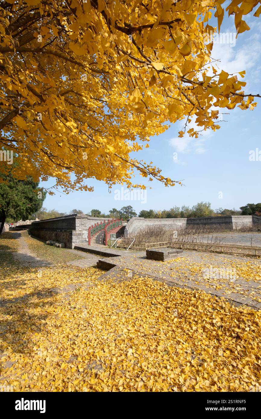 Hanjingtang historic site inside Yuanmingyuan Park in Beijing, China. Emperor Qianlong built for his retirement. Stock Photo