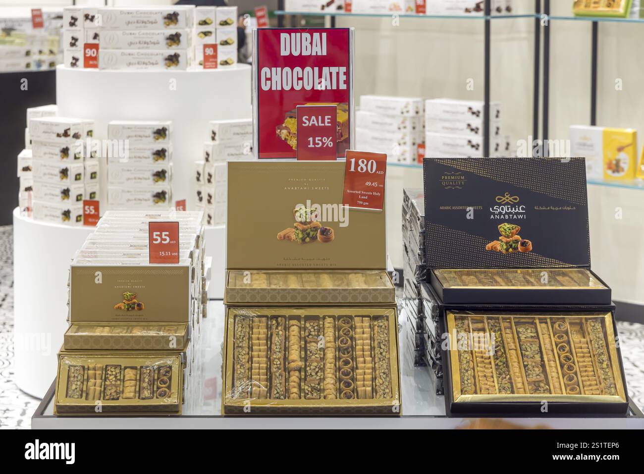 Dubai Chocolate, Duty Free Shop at Abu Dhabi Airport, Zayed