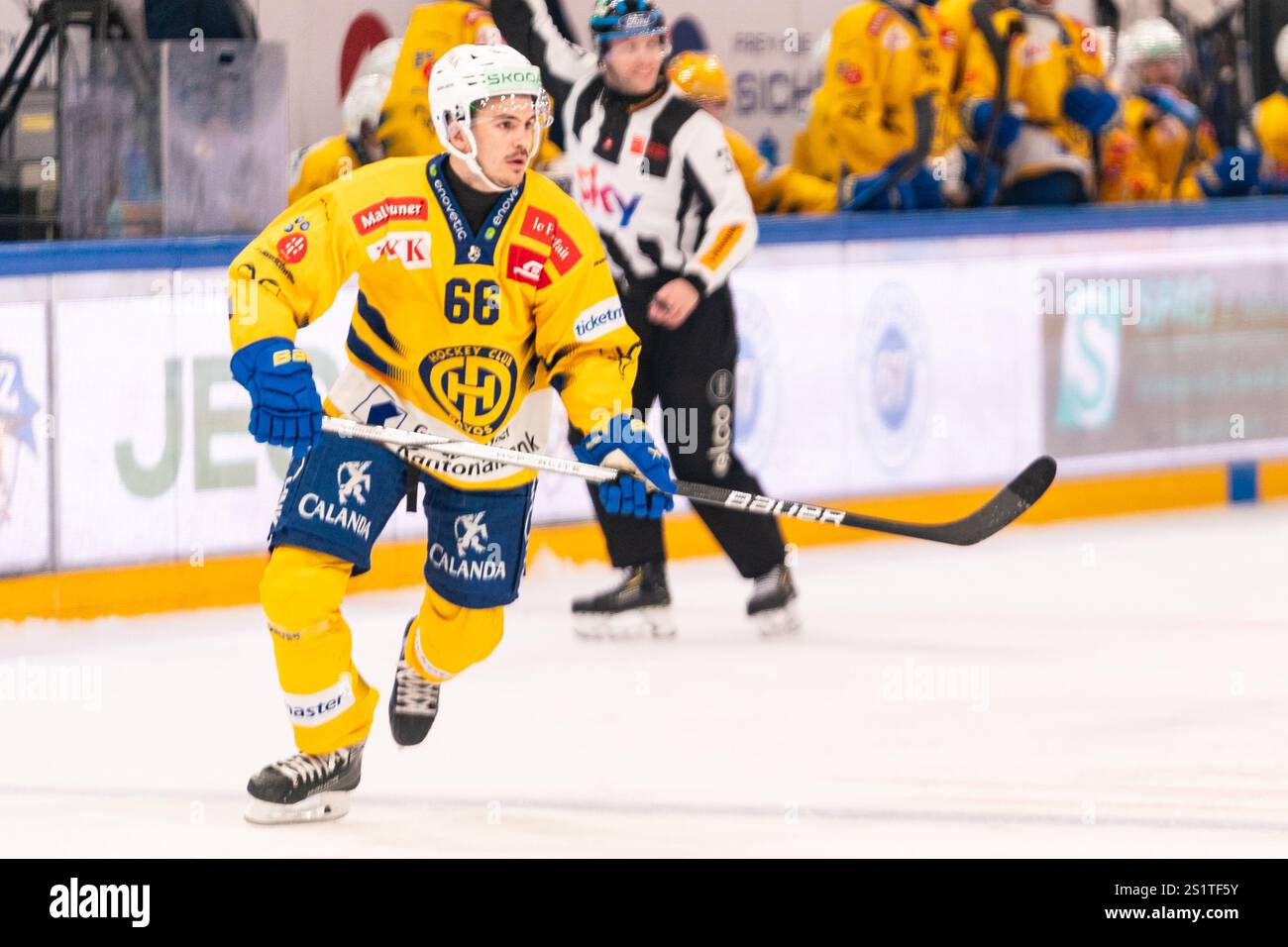 04/01/2025, Zug, BOSSARD Arena, NL EV Zug HC Davos, 66 Valentin