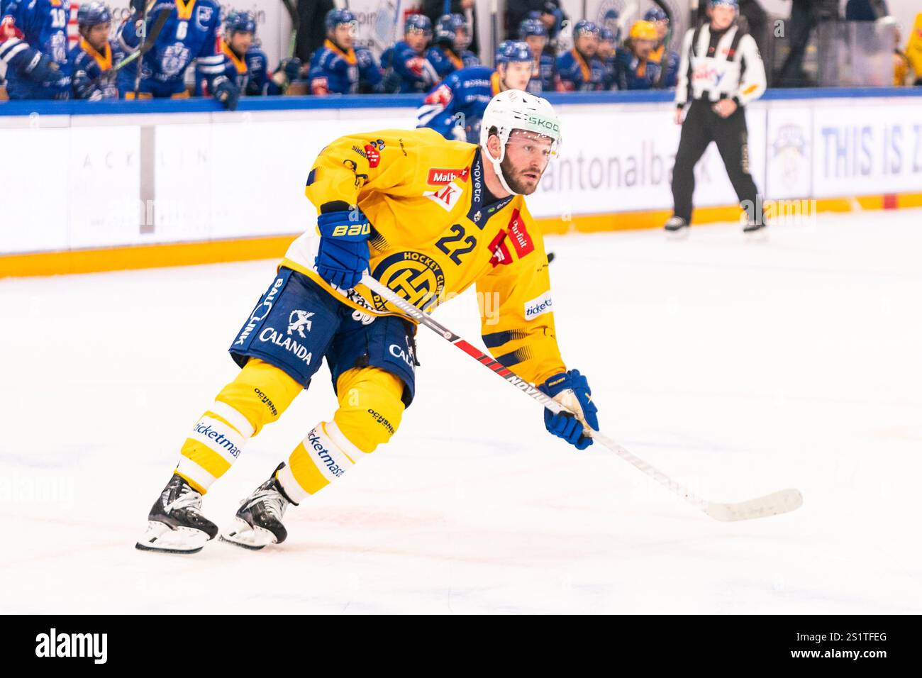 04/01/2025, Zug, BOSSARD Arena, NL EV Zug HC Davos, 22 Brendan