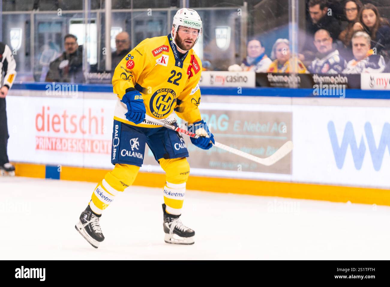 04/01/2025, Zug, BOSSARD Arena, NL EV Zug HC Davos, 22 Brendan