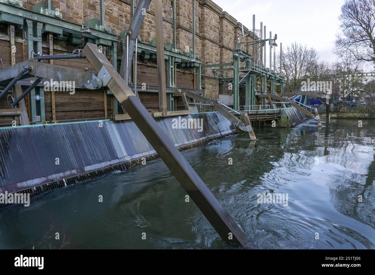 Kahlenberg hydroelectric power plant power station, on the Ruhr near ...