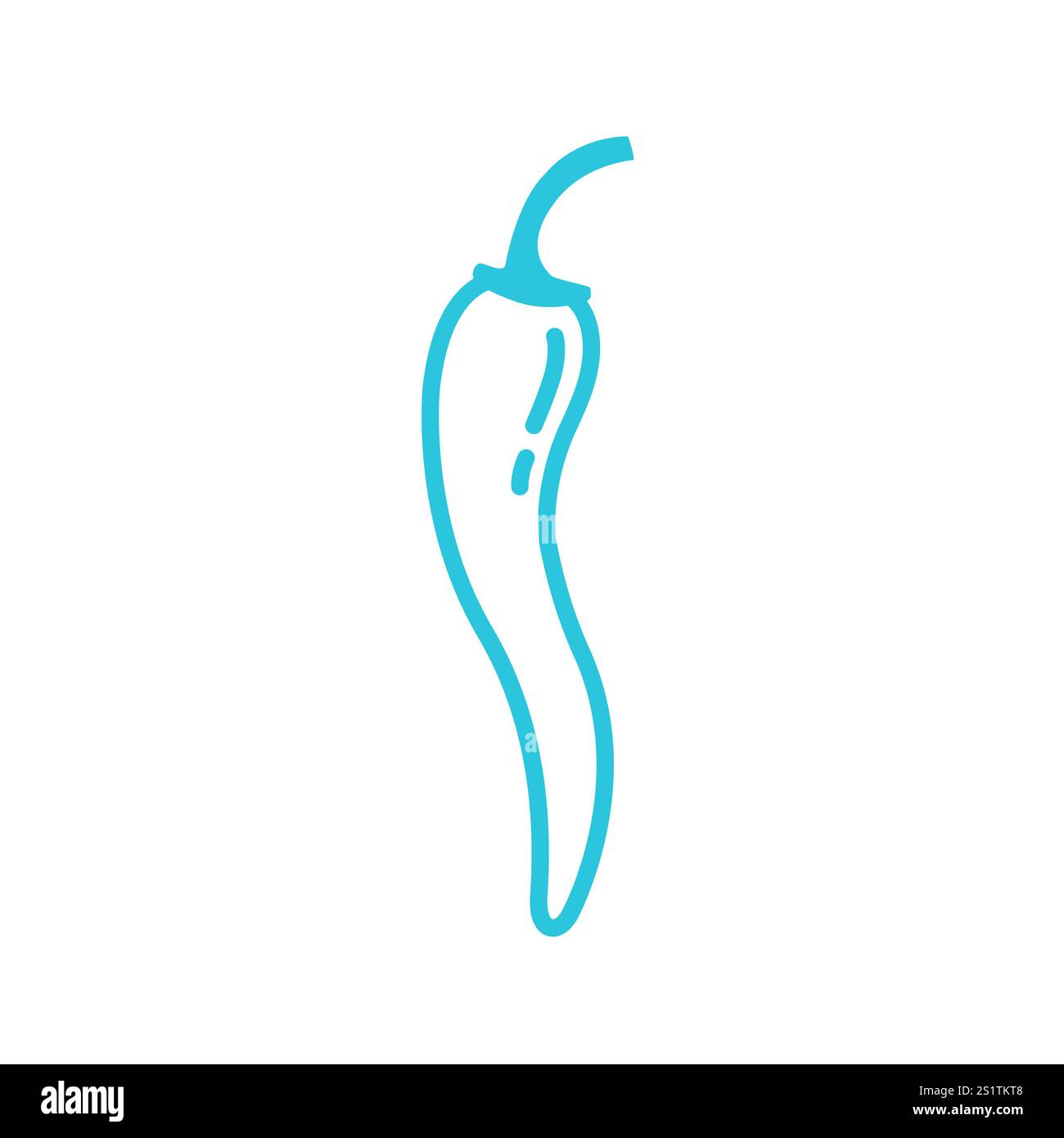 Scoville power, Hot Chili Icon Isolated on white background. Blue icon set. Stock Vector
