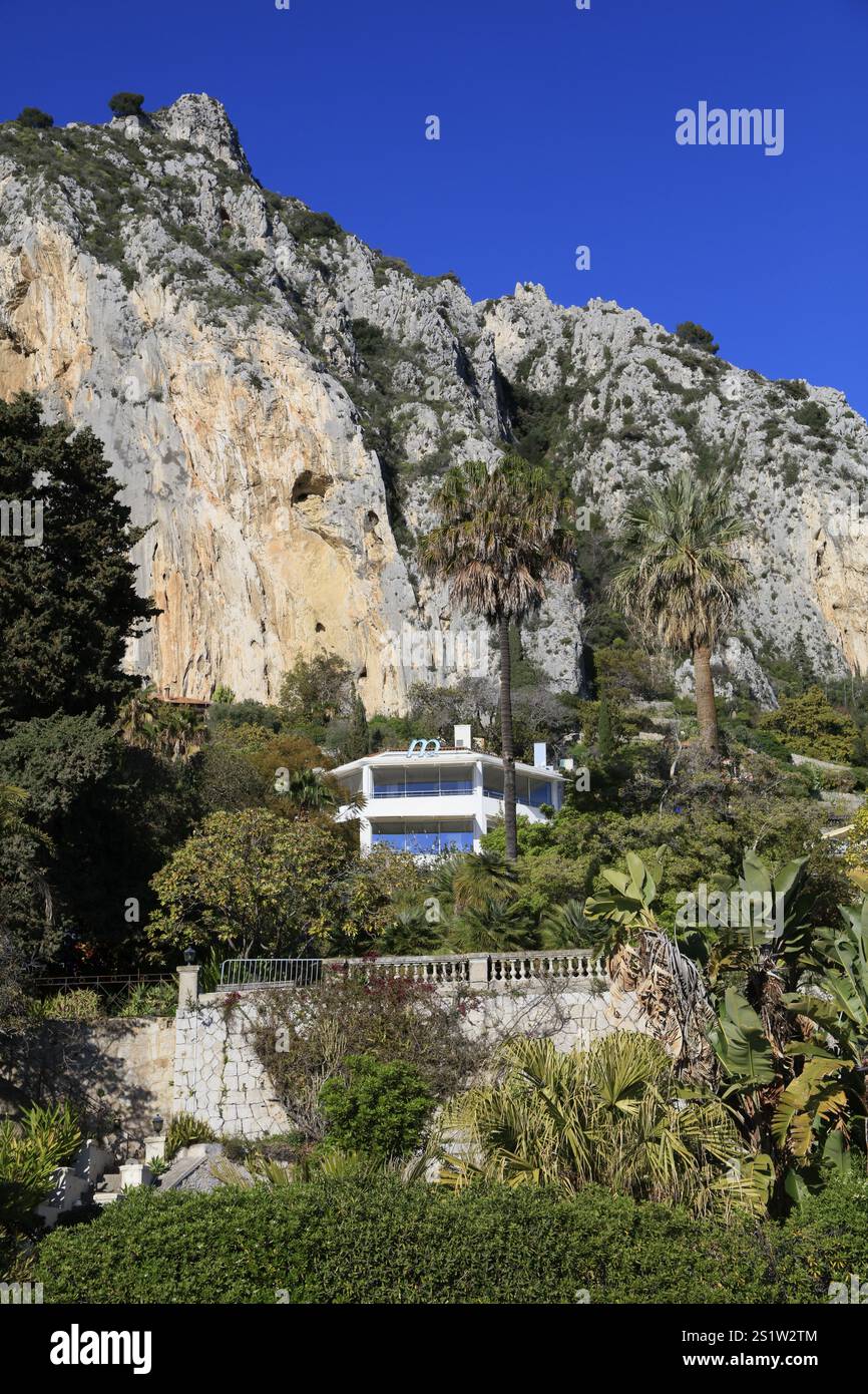 Restaurant Mirazur by chef Mauro Colagreco, recognised as the best restaurant in the world, on the border between France and Italy, Garavan, Menton, A Stock Photo