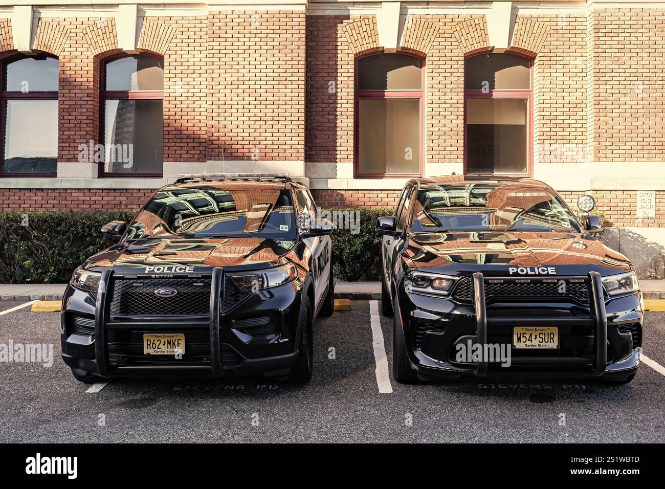 New York City, USA - March 25, 2024: Dodge Durango two Police car ...
