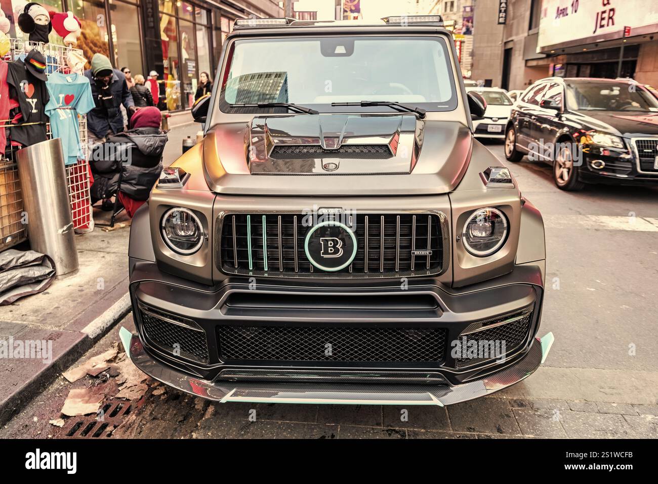 New York City, USA - February 24, 2024: Mercedes Benz AMG G 63 SUV car ...