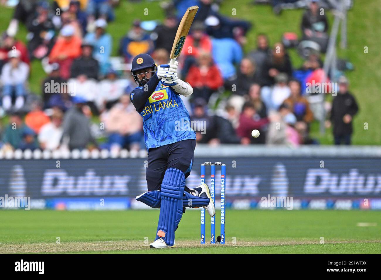 Sri Lanka's Asitha Fernando bats during the first ODI international ...