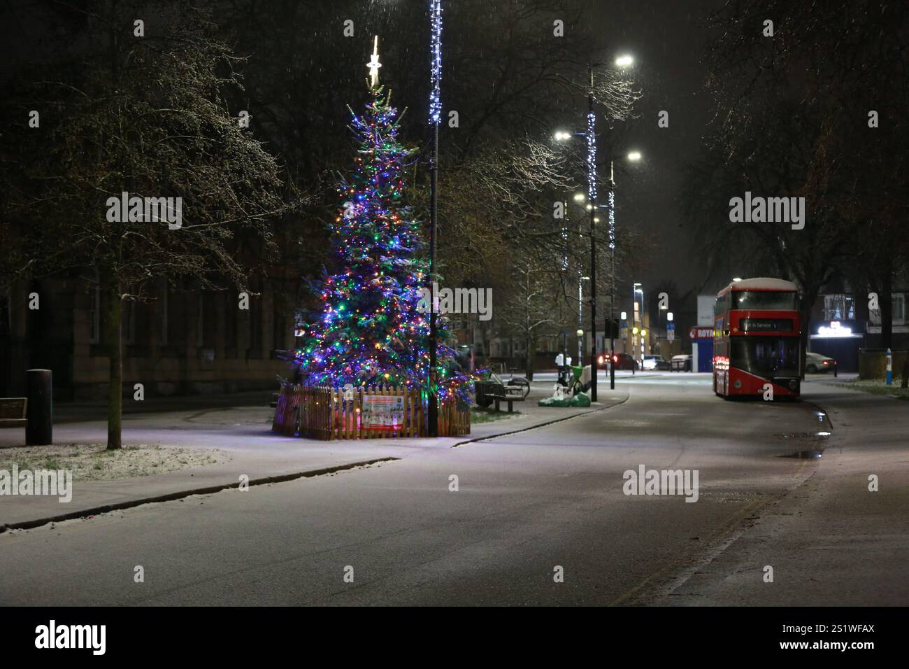 London, UK. 05 January 2025. UK Weather Snow fell in London overnight