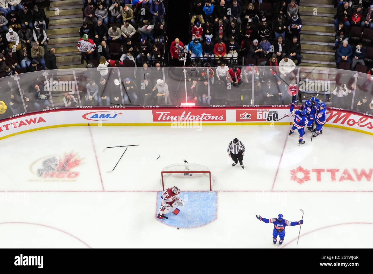 250104 Goaltender Michael Hrabal of Czech Republic looks dejected while