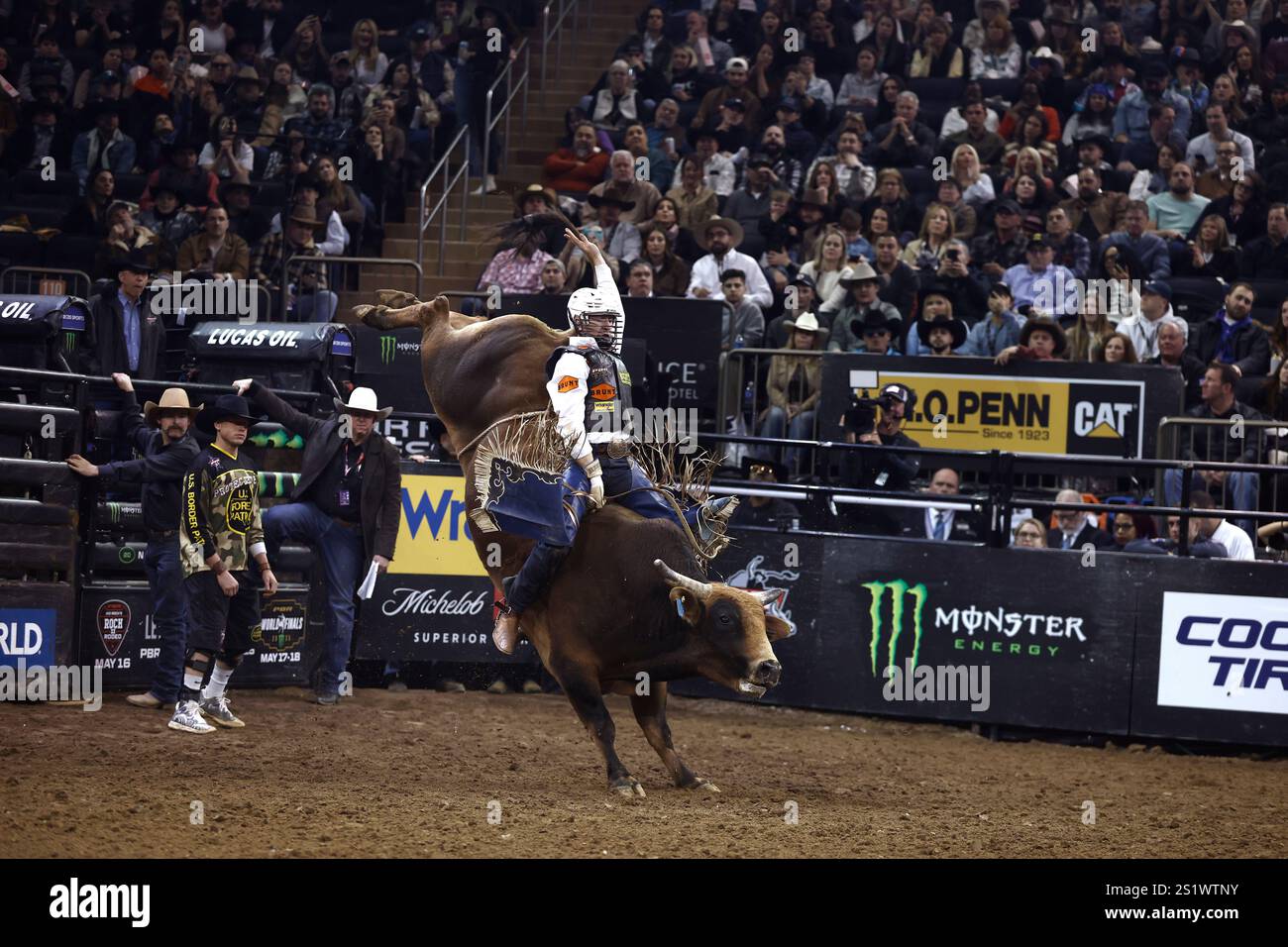 Cort McFadden rides during PBR's Unleash The Beast buck off competition