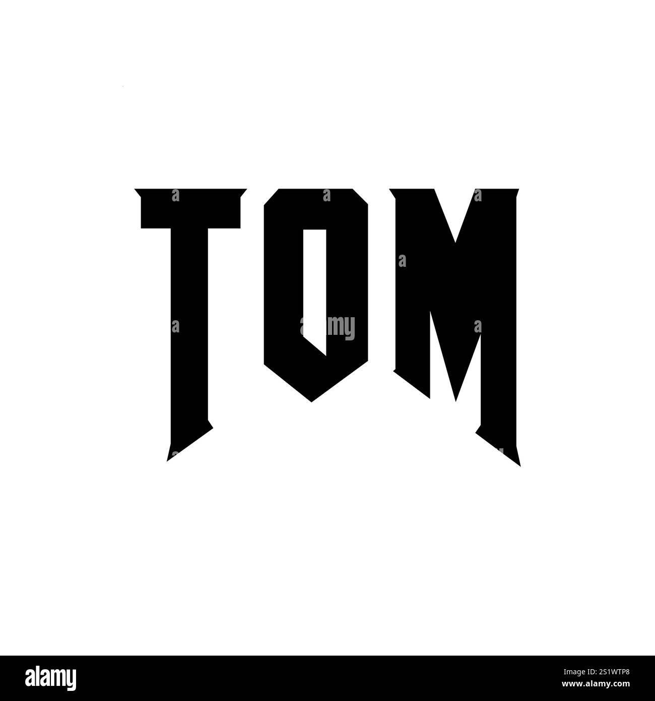 TOM letter logo design for technology company. TOM logo design black and white color combination. TOM logo, TOM vector, TOM design, TOM icon, TOM alph Stock Vector