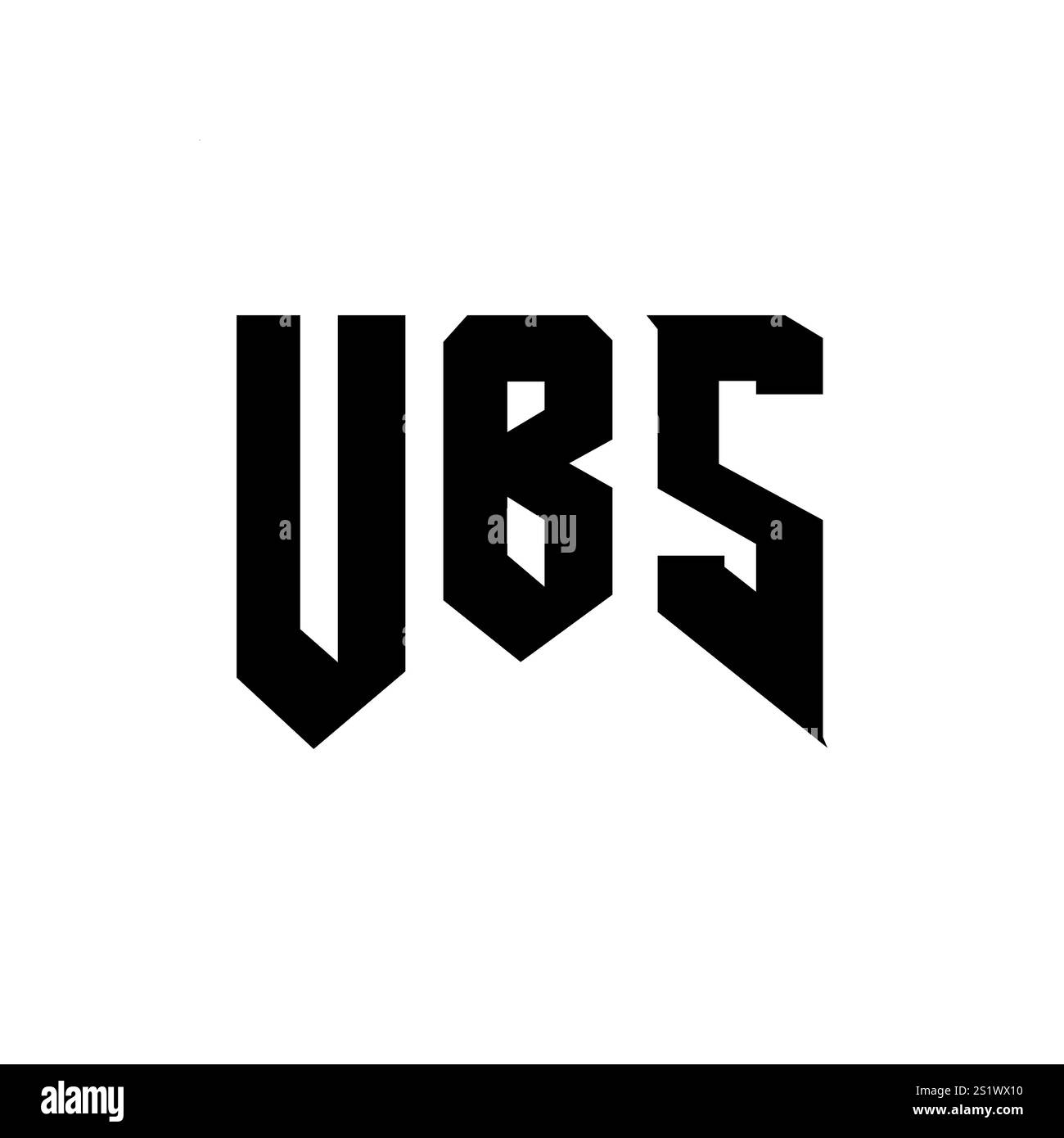 UBS letter logo design for technology company. UBS logo design black and white color combination. UBS logo, UBS vector, UBS design, UBS icon, UBS alph Stock Vector