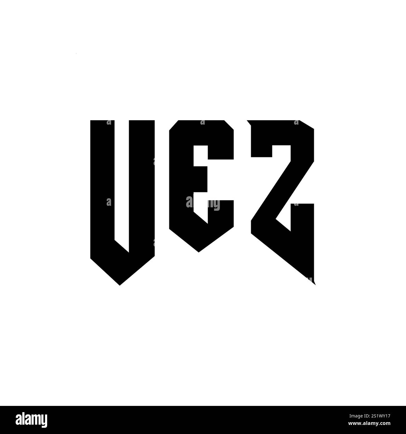 UEZ letter logo design for technology company. UEZ logo design black ...