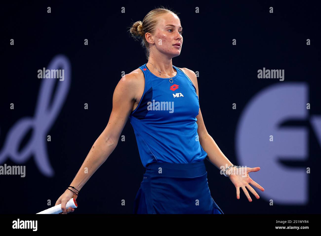 Russia's Polina Kudermetova reacts during their final match against
