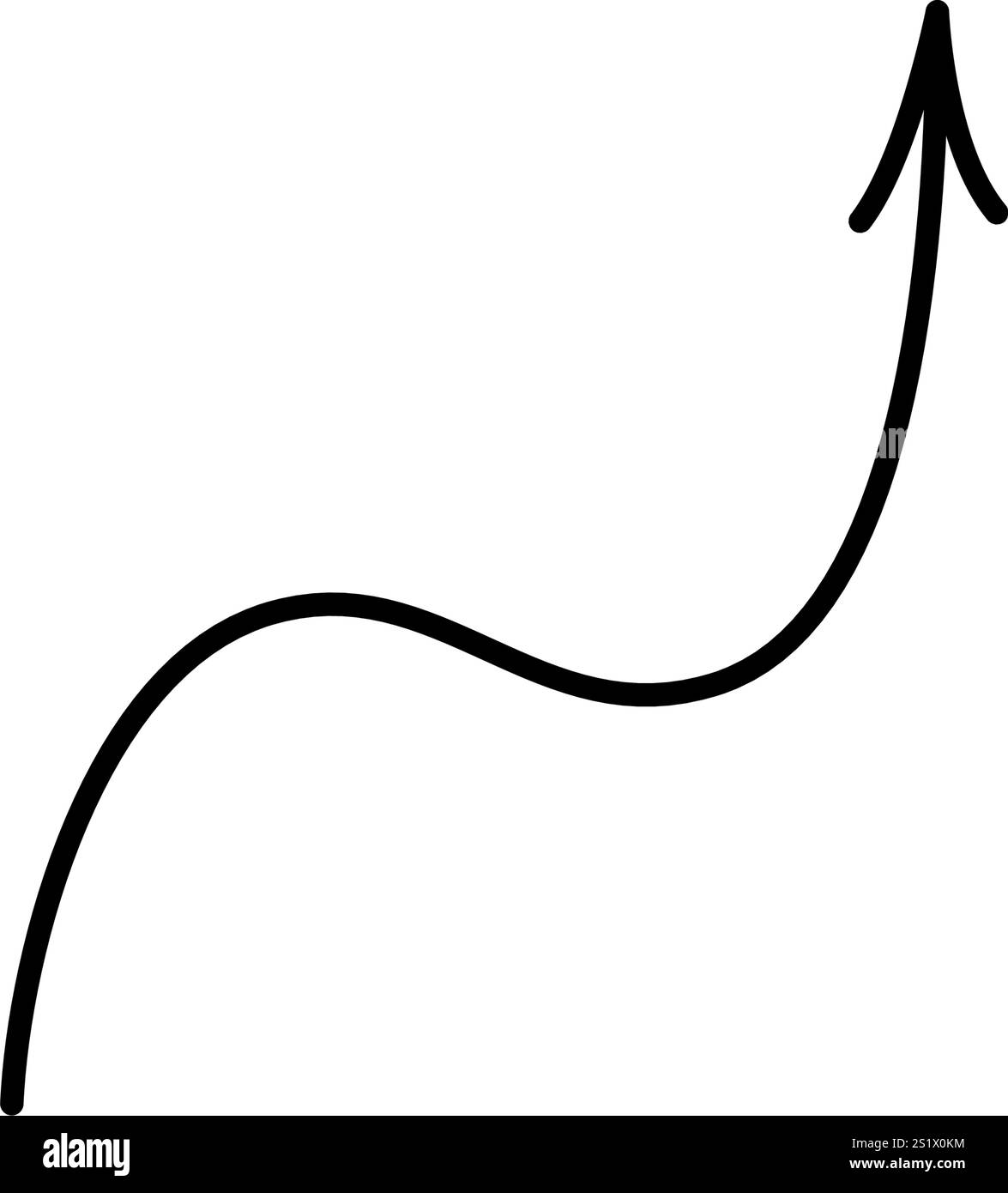 Spiral hand drawn arrows set. Curly line doodle black arrows. Funny ...