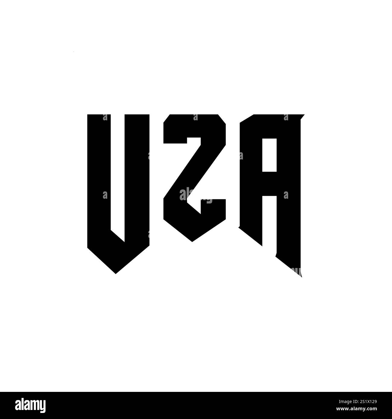 UZA letter logo design for technology company. UZA logo design black ...