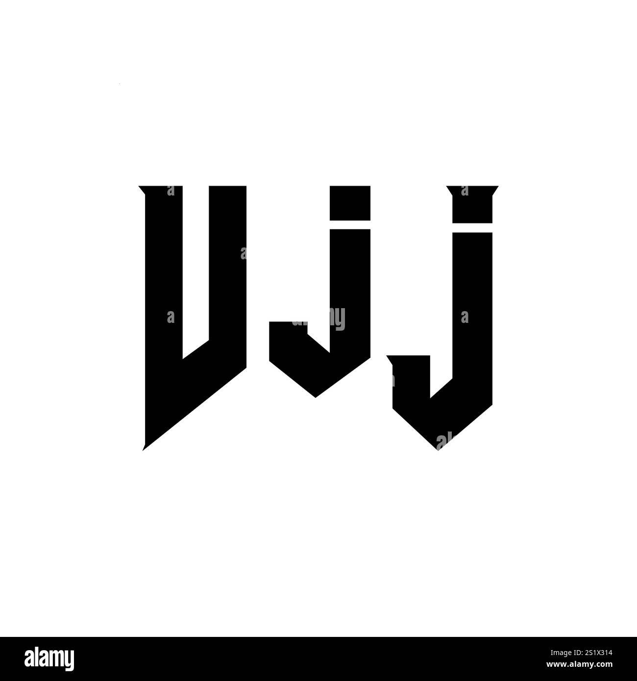VJJ letter logo design for technology company. VJJ logo design black ...