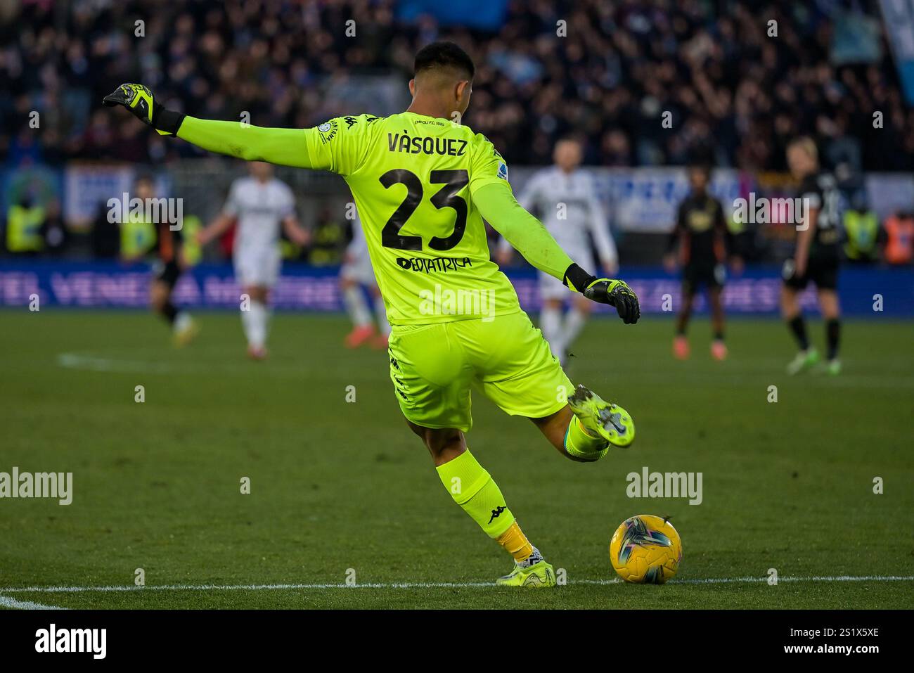 Empoliâ??s Devis Vasquez portrait in action with ball during Venezia FC