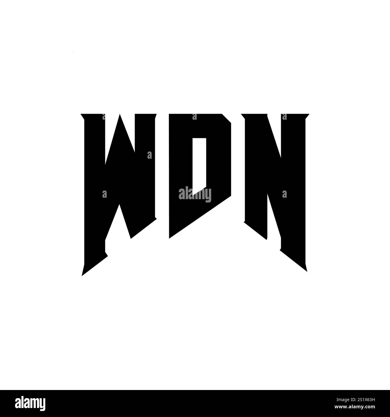 WDN letter logo design for technology company. WDN logo design black ...