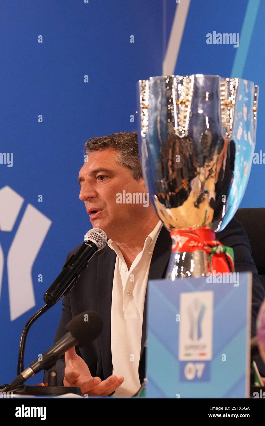 Riyadh, Arabia Saudita. 05th Jan, 2025. Luigi De Siervo during the EA Sports FC Supercup 2024/2025 press conference at Al-Awwal Park Stadium - Sport, Soccer - Riyadh, Saudi Arabia - Sunday January 5, 2025 (photo by Alfredo Falcone/LaPresse) Credit: LaPresse/Alamy Live News Stock Photo