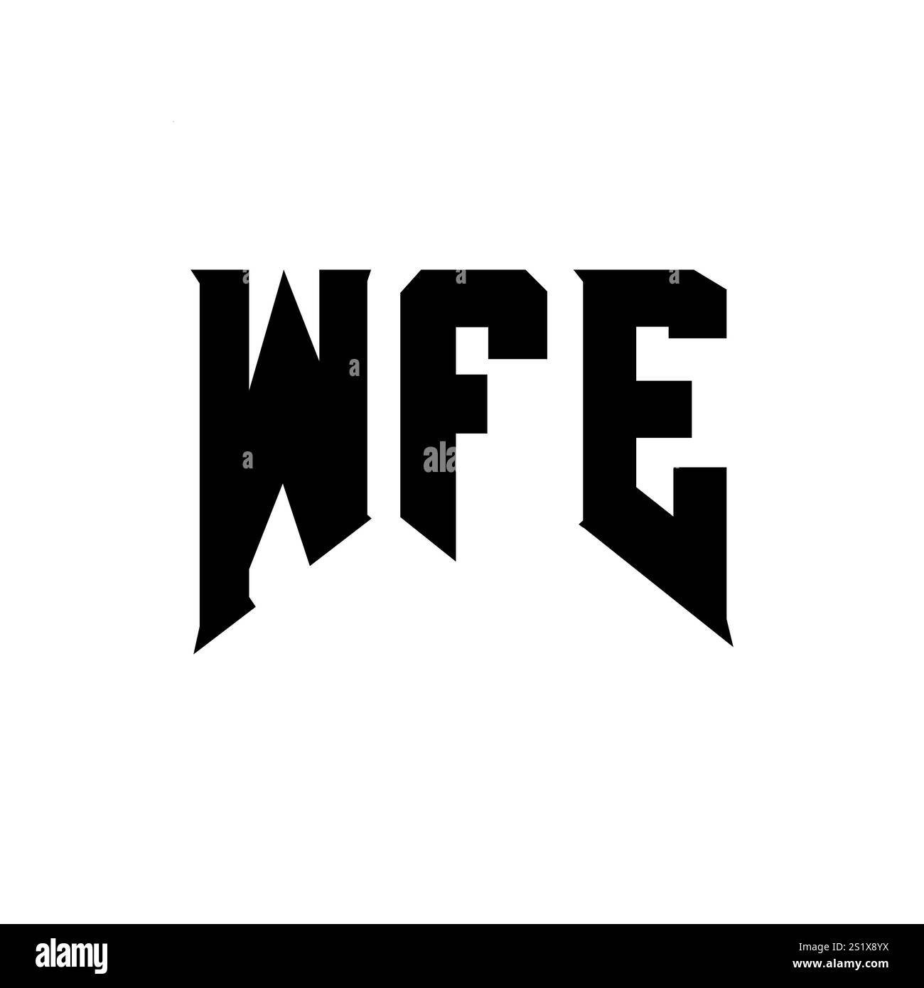 WFE letter logo design for technology company. WFE logo design black ...