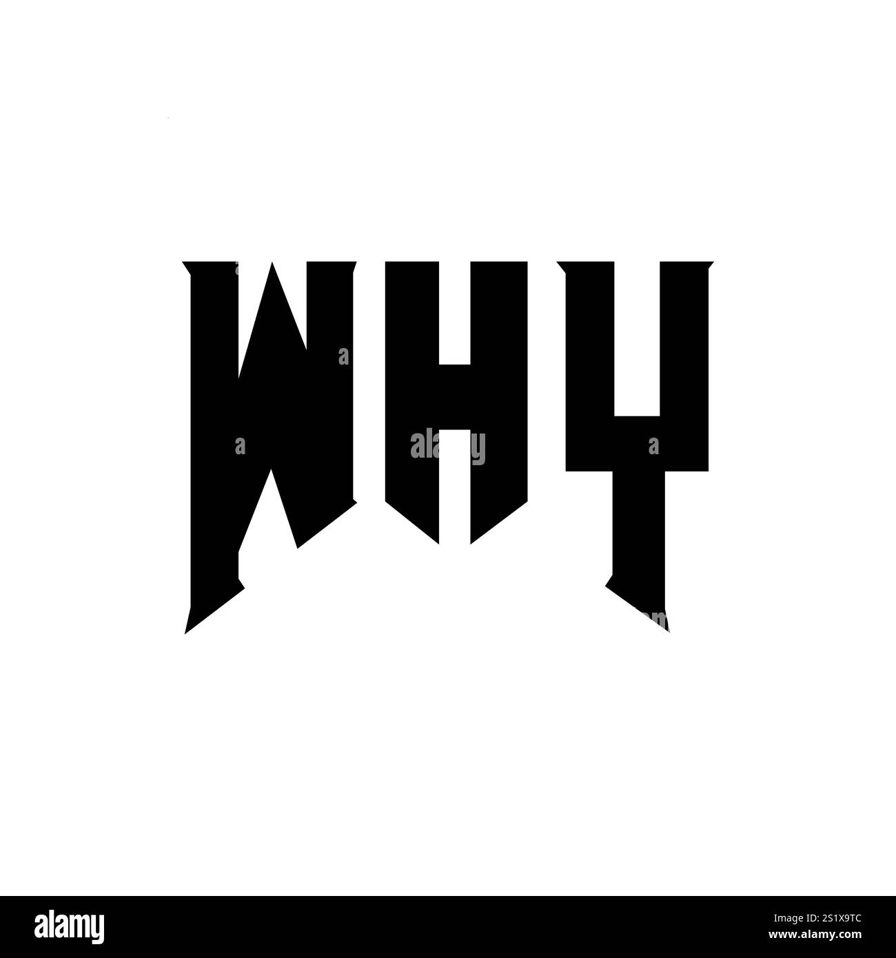 WHY letter logo design for technology company. WHY logo design black ...