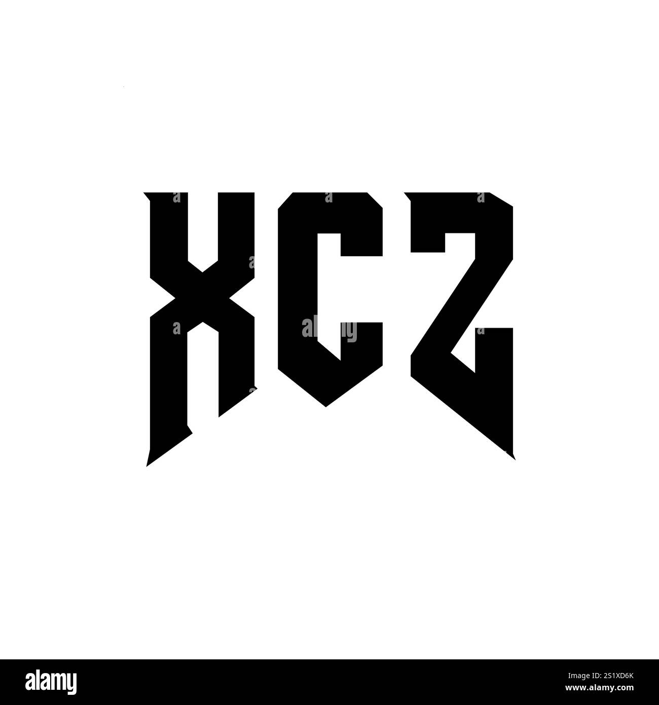 XCZ letter logo design for technology company. XCZ logo design black ...