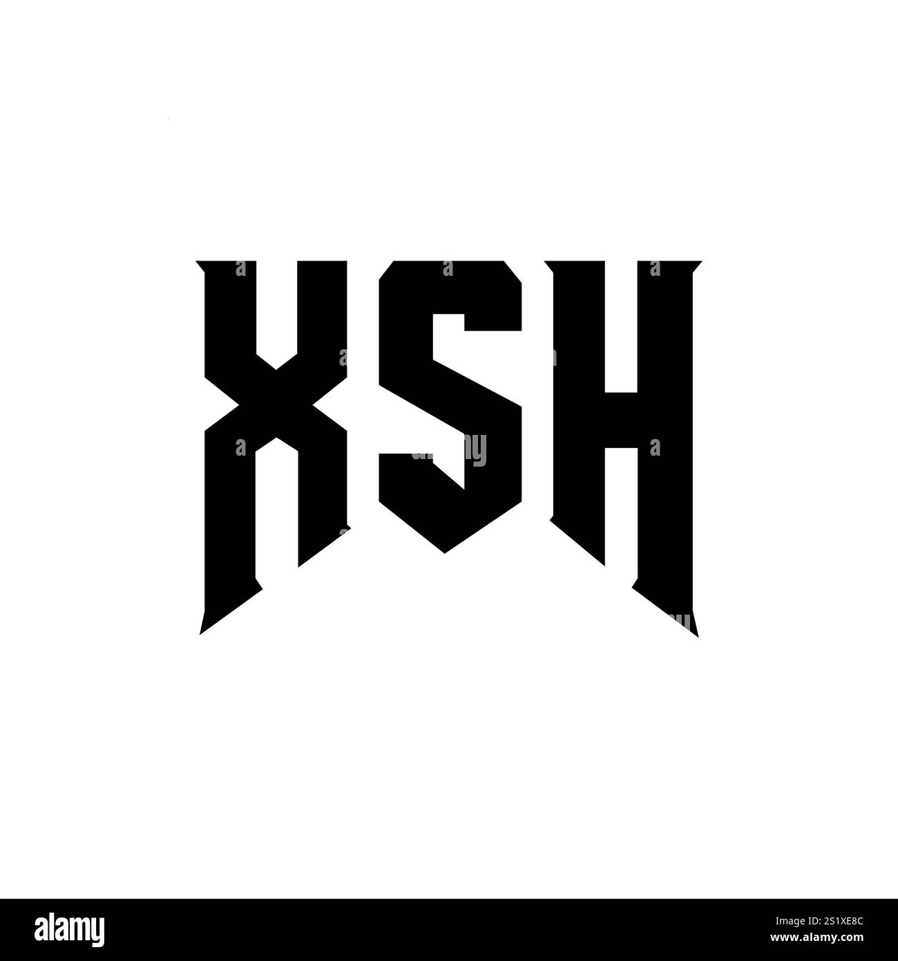 Xsh logo design hi-res stock photography and images - Alamy