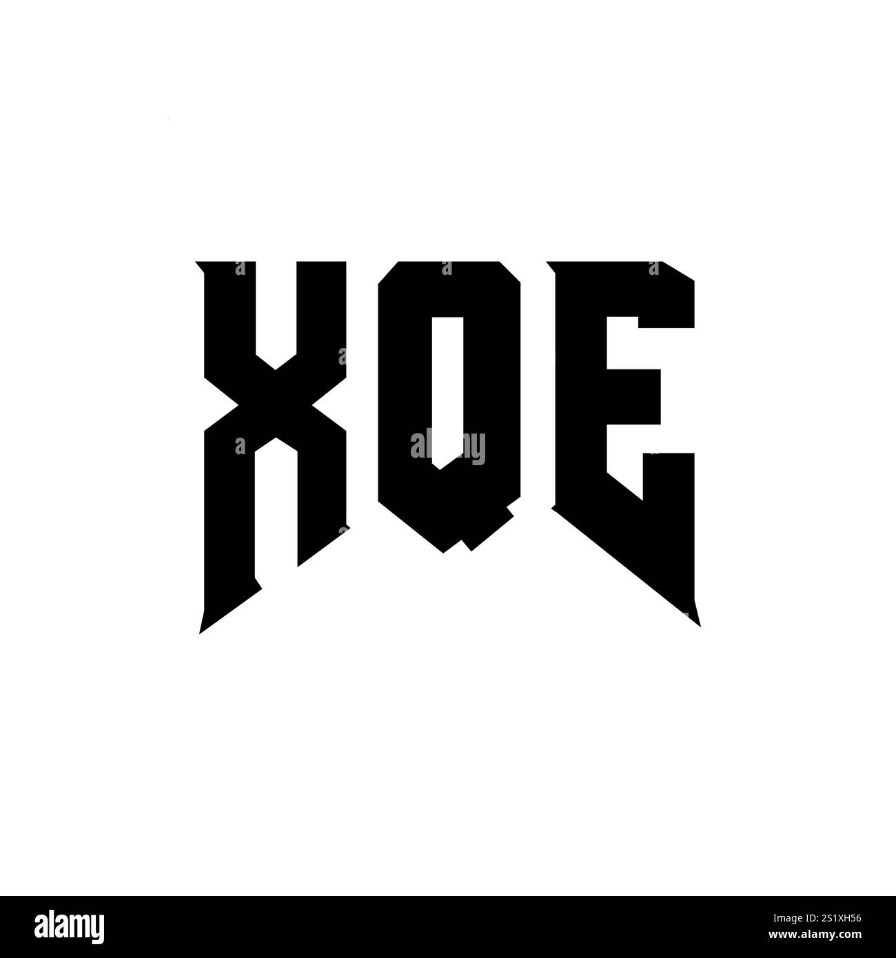 XQE letter logo design for technology company. XQE logo design black ...