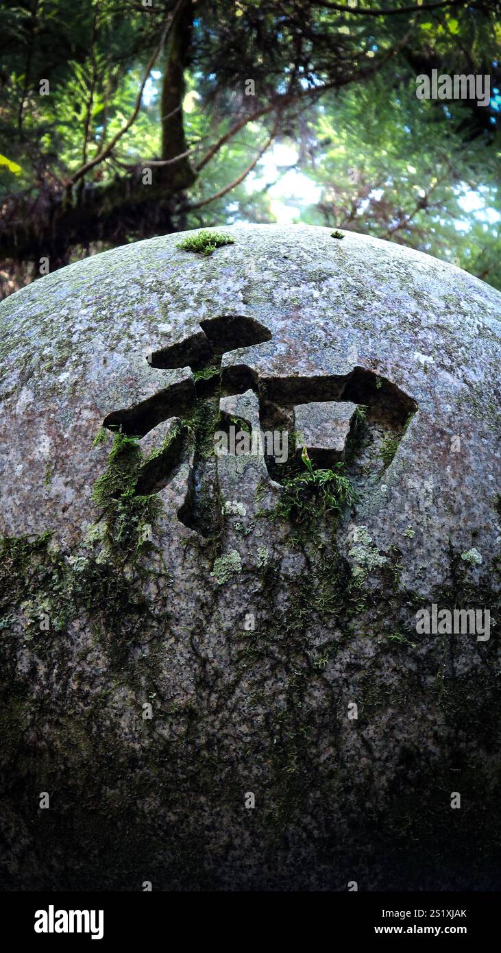 Graves and statues in Okunoin Koyasan - Smartphone Captured Stock Image