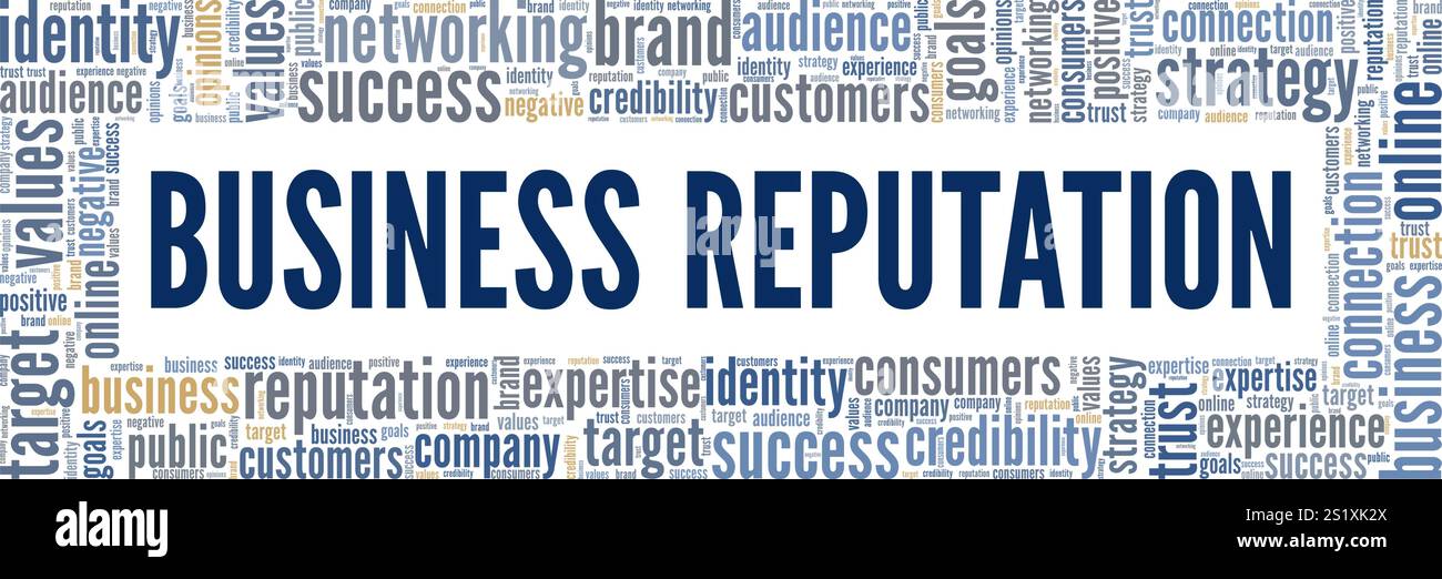 Business Reputation conceptual vector illustration word cloud isolated ...