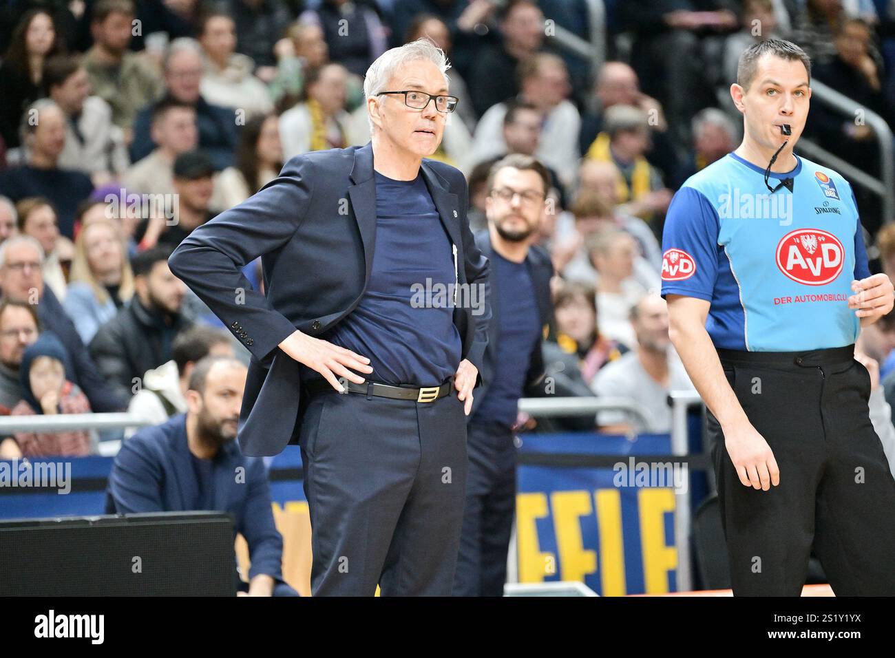 Gorden Herbert (FC Bayern Muenchen, Trainer),   GER, ALBA Berlin vs. FC Bayern Muenchen, Basketball Herren, easy Credit BBL, Saison 2024/2025, 15. Spieltag, 05.01.2024  Foto: Eibner-Pressefoto/ Claudius Rauch Stock Photo