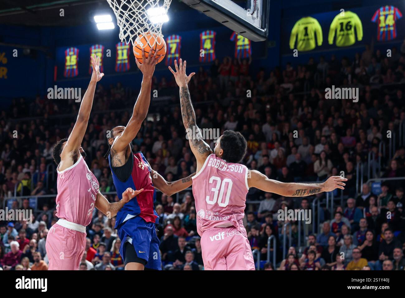 Kevin Punter of FC Barcelona Devon Durrell Dotson of Joventut Badalona ...