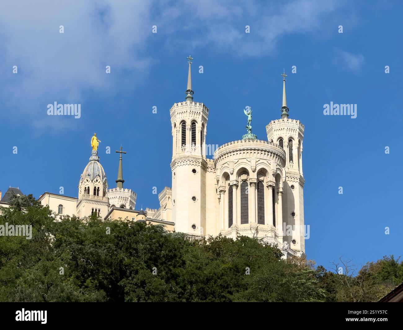 Basilica of Notre Dame de Fourviere, Lyon, France - Smartphone Captured Stock Image