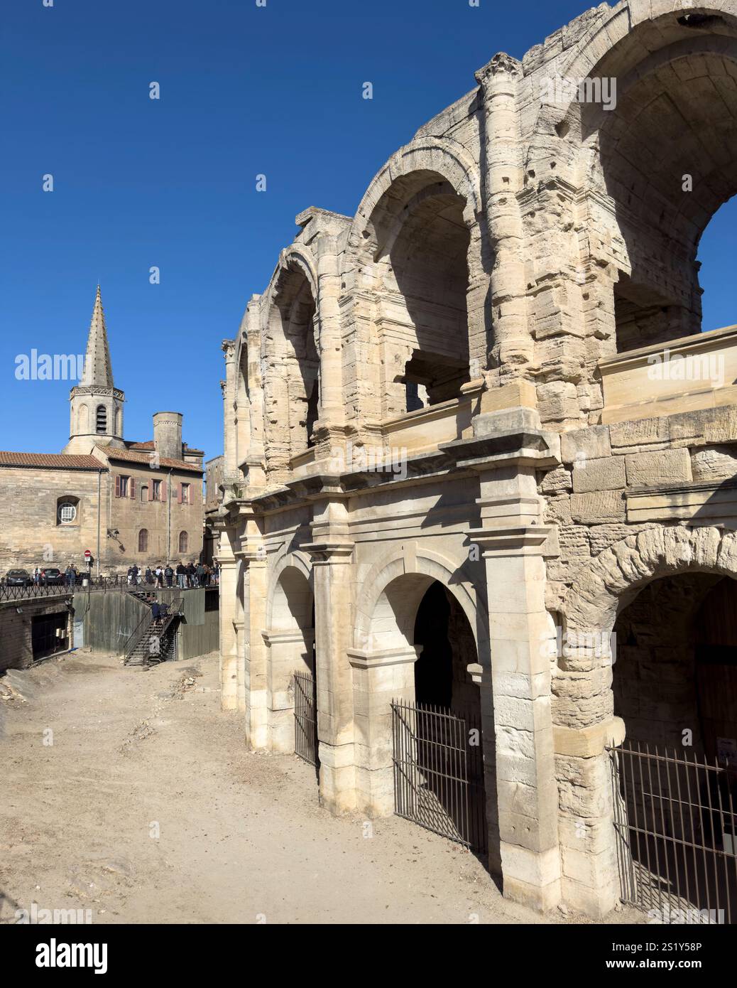 The Roman amphitheatre in Orange, Vaucluse, France - Smartphone Captured Stock Image