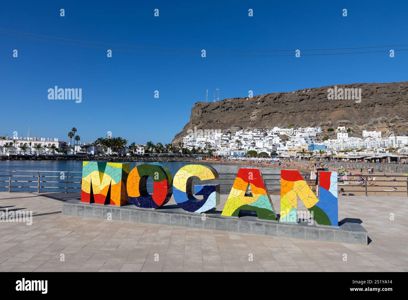 Mogan Sign Coast gran canaria port hi-res stock photography and images - Alamy