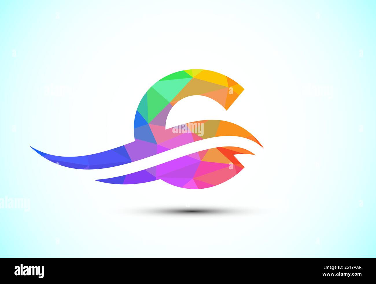 English alphabet with swoosh or ocean wave logo design. Graphic ...