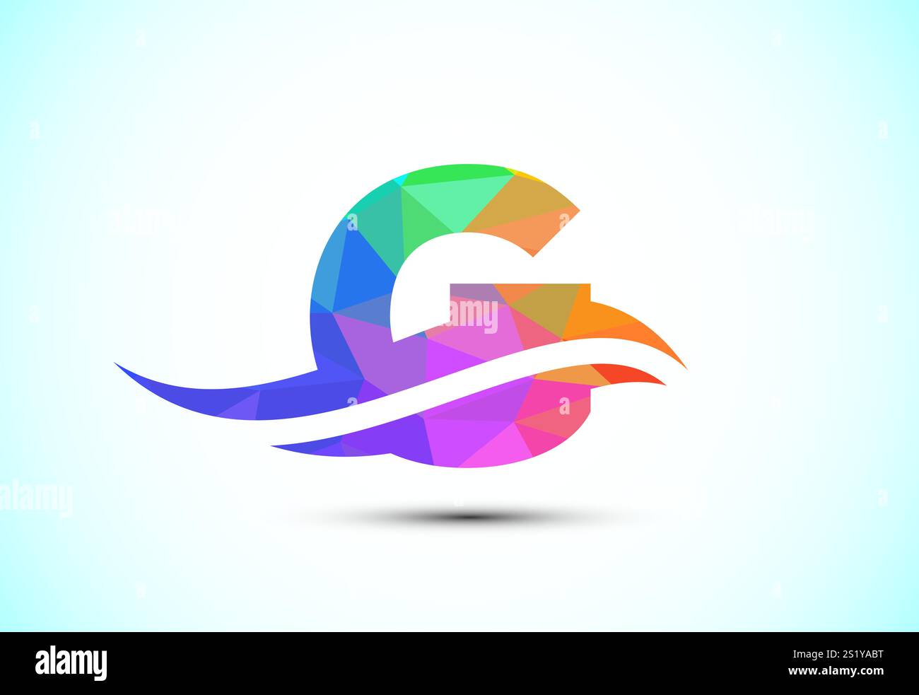 English alphabet with swoosh or ocean wave logo design. Graphic ...