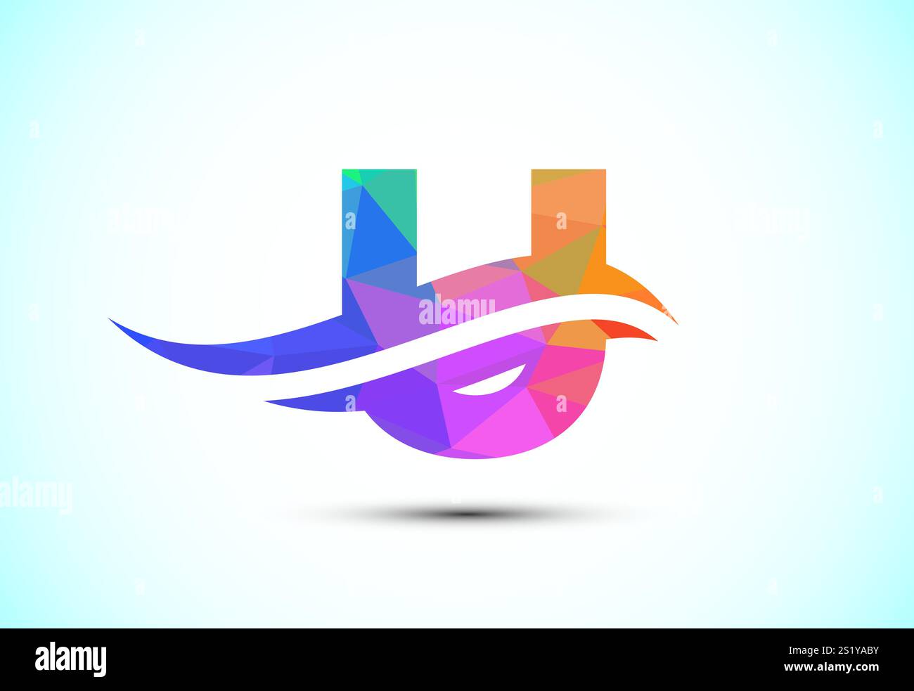 English alphabet with swoosh or ocean wave logo design. Graphic ...